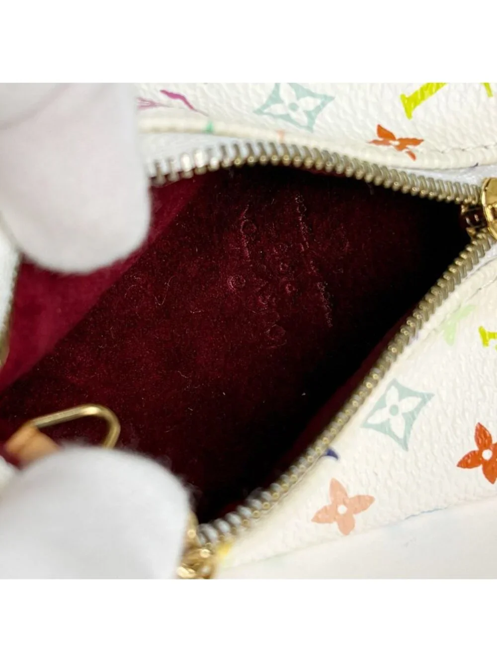 Louis Vuitton Berlingo Coin Purse Monogram Multicolor Blanc